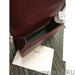 Luxury Boy Embossed Calfskin Flap Bag A67086 Claret