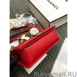 Fashion Boy Embossed Calfskin Flap Bag A67086 Red