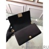 Luxury Chevron Boy Bag Caviar Leather A67086 Black