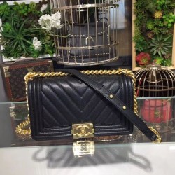 Luxury Le Boy Chevron Bag A67086 Black