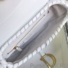 Inspired Christian Dior Grooved Edge Saddle Bag White