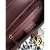 Replica Christian Dior Mini Saddle Calfskin Bag Claret