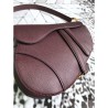 Replica Christian Dior Mini Saddle Calfskin Bag Claret