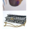 Top Quality Christian Dior Oblique Saddle Woc Chain Bag M5620 Black