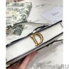 UK Christian Dior Saddle Belt Clutch White