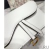 UK Christian Dior Saddle Belt Clutch White