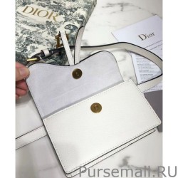 UK Christian Dior Saddle Belt Clutch White