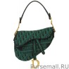 AAA+ Christian Dior Saddle Original Oblique Embroidered Canvas Bag Green