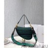 AAA+ Christian Dior Saddle Original Oblique Embroidered Canvas Bag Green