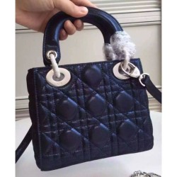 1:1 Mirror Dior Lady Dior Mini Classic Tote Bag With Grain Leather Black