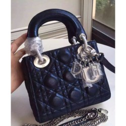 Inspired Dior Lady Dior Patent Leather Handbag Black