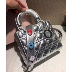 Top Dior Lady Dior Bag Silver