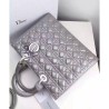 Inspired Dior Lady Dior Cannage Quilted Patent Leather Large Tote Bag Gray