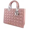 Wholesale Dior Lady Dior Cannage Quilted Patent Leather Large Tote Bag Pink