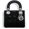 7 Star Dior Lady Dior Classic Tote Bag With Lambskin Black