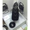 7 Star Dior Lady Dior Classic Tote Bag With Lambskin Black