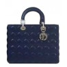 Cheap Dior Lady Dior Large Classic Tote Bag With Lambskin Dark Blue