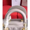 High Quality Dior Lady Dior Medium Classic Tote Bag With Lambskin Gray