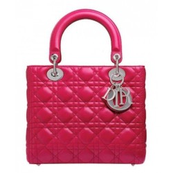 AAA+ Dior Lady Dior Medium Classic Tote Bag With Lambskin Peachblow