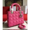 AAA+ Dior Lady Dior Medium Classic Tote Bag With Lambskin Peachblow