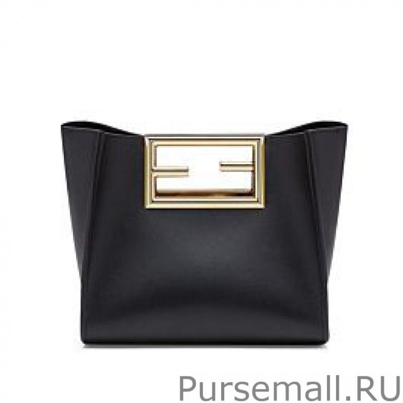 Wholesale Fendi Way Small Leather Bag 8BS054 Black