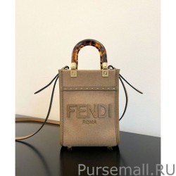 Cheap Fendi Mini Sunshine Shopper 8BS051 Gray