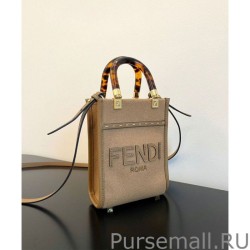 Cheap Fendi Mini Sunshine Shopper 8BS051 Gray