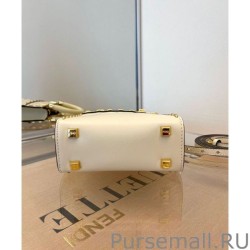 Fashion Fendi Mini Sunshine Shopper Leather Bag 8BS051 Cream