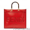 Knockoff Fendi Sunshine Medium Leather Shopper 8BH386 Red