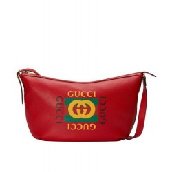 High Quality Print half-moon hobo bag 523588 Red