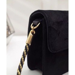 Inspired Shoulder bag with Square G 544242 Black