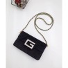 Inspired Shoulder bag with Square G 544242 Black