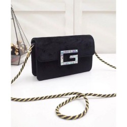 Inspired Shoulder bag with Square G 544242 Black