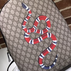 Copy Snake Print GG Supreme Backpack 419584 Coffee