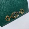 Wholesale Zumi Grainy Leather Card Case 570660 Green
