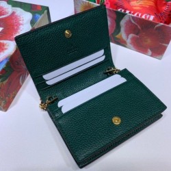 Wholesale Zumi Grainy Leather Card Case 570660 Green