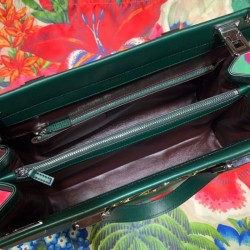 UK Zumi Smooth Leather Medium Top Handle Bag 564714 Green