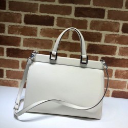 High Quality Zumi Smooth Leather Medium Top Handle Bag 564714 White