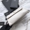 AAA+ YSL Saint Laurent Niki Body Bag Crinkled Vintage Leather White