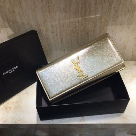 Top YSL Saint Laurent Classic Clutch Gold