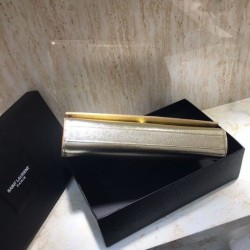 Top YSL Saint Laurent Classic Clutch Gold