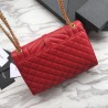 1:1 Mirror YSL Saint Laurent Envelope Small Bag Grain Embossed Red