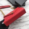 1:1 Mirror YSL Saint Laurent Envelope Small Bag Grain Embossed Red