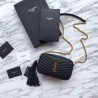 Luxury YSL Saint Laurent LouLou Chain Bag Black