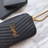 Luxury YSL Saint Laurent LouLou Chain Bag Black