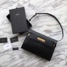 Top YSL Saint Laurent Manhattan Baguette Top Handle Bag Black