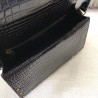 Replica YSL Saint Laurent Margaux Satchel Crocodile Embossed Black