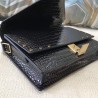 Replica YSL Saint Laurent Margaux Satchel Crocodile Embossed Black