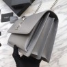 Copy YSL Saint Laurent Medium Sunset Bag Smooth Leather Gray