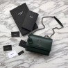 Best YSL Saint Laurent Medium Sunset Bag Smooth Leather Green